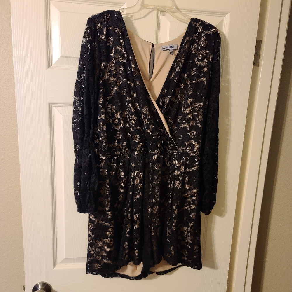 Lace/Nude short romper